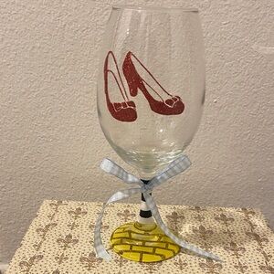 Red Shoe Design Wine Glass